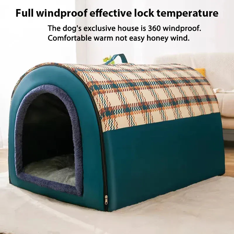 Insulated Large Dog House – Weatherproof Outdoor Kennel with Removable Roof for Extra Big Dogs