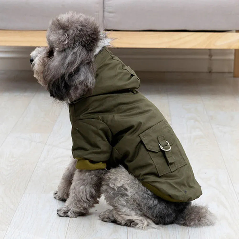 Integrated Dog Jacket & Harness - Heavy Duty Winter Hiking Coat for Outdoor Adventures