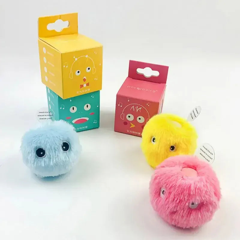 Interactive Cat Ball Toy - Automatic Squeaky Sound Motion Activated Catnip Toy