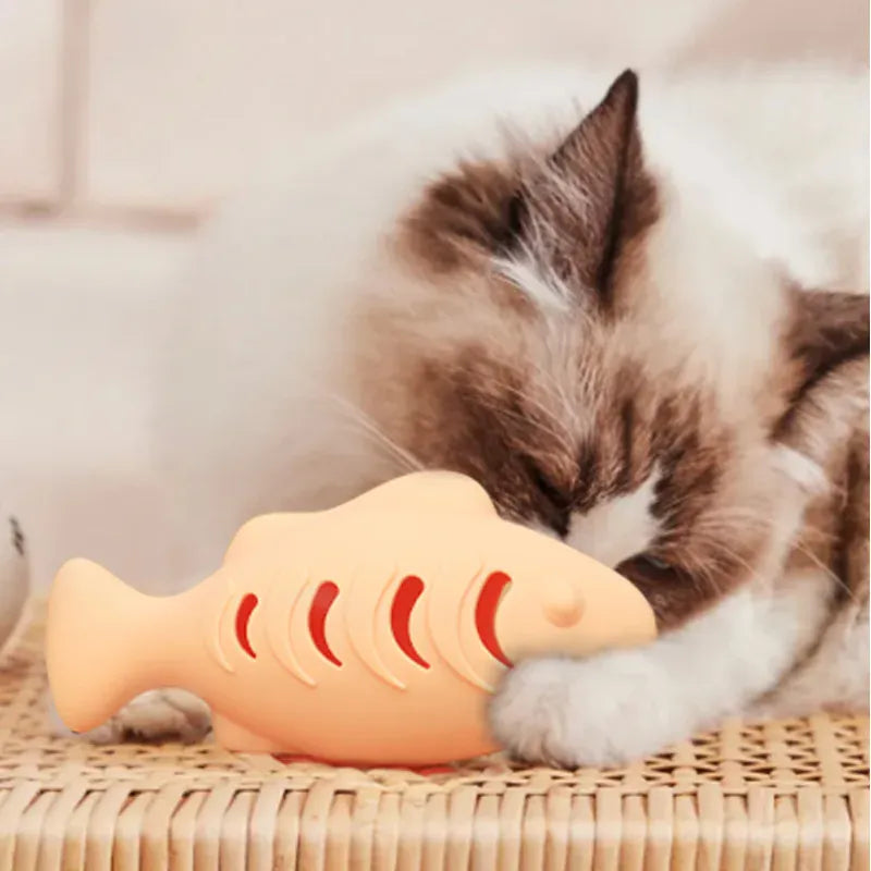 Interactive Cat Food Dispenser - Treat Puzzle Toy with Catnip Stuffable Feeder