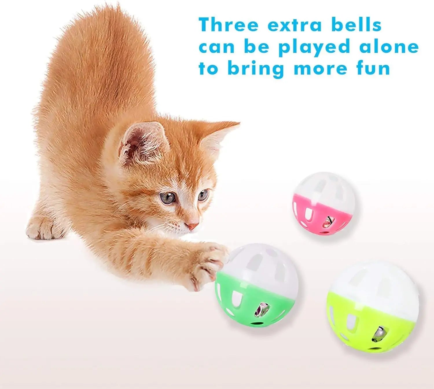 Interactive Cat Toy - 6 Color Turntable Puzzle with Balls for Kitten Mental Exercise