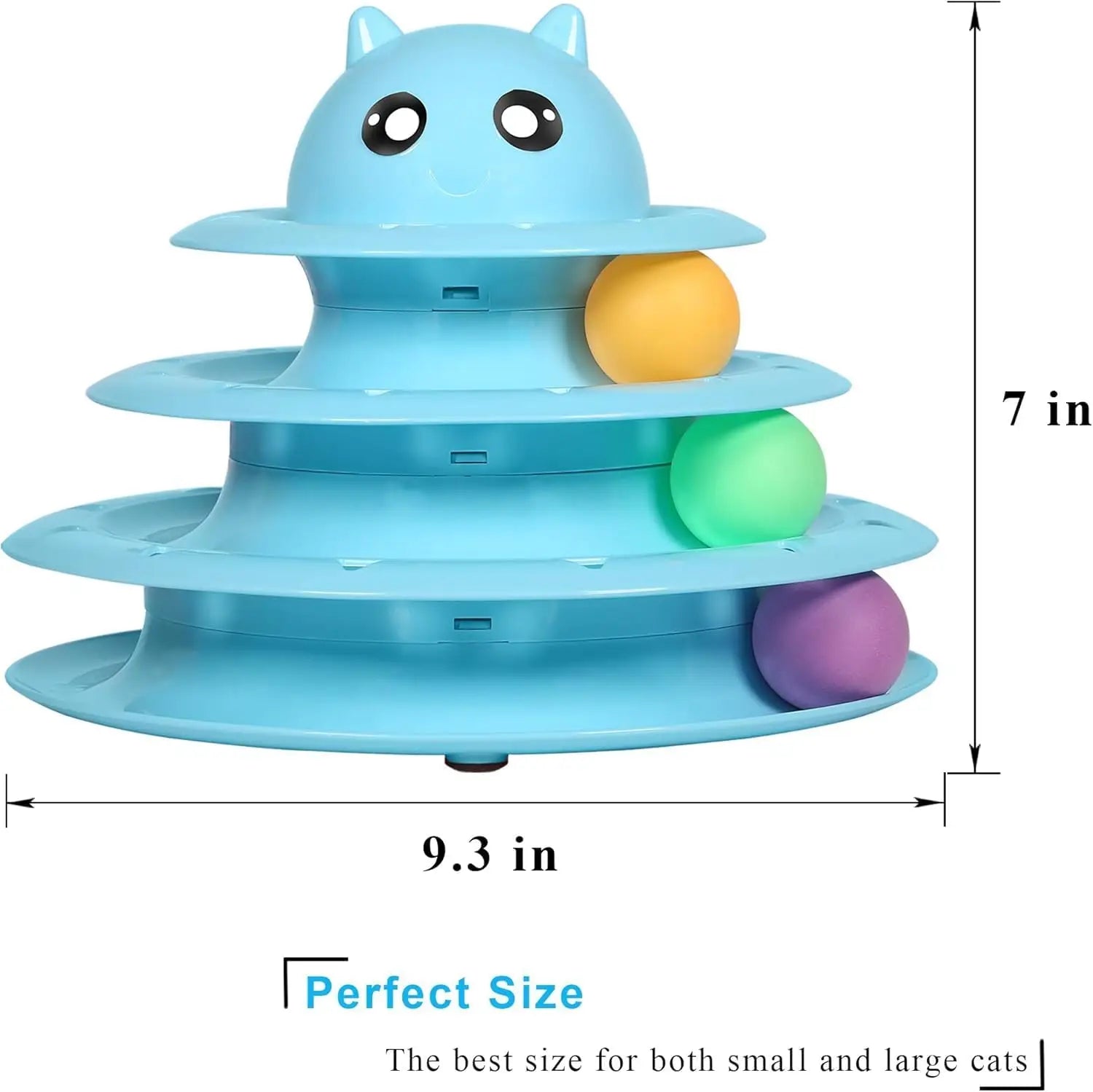 Interactive Cat Toy - 6 Color Turntable Puzzle with Balls for Kitten Mental Exercise