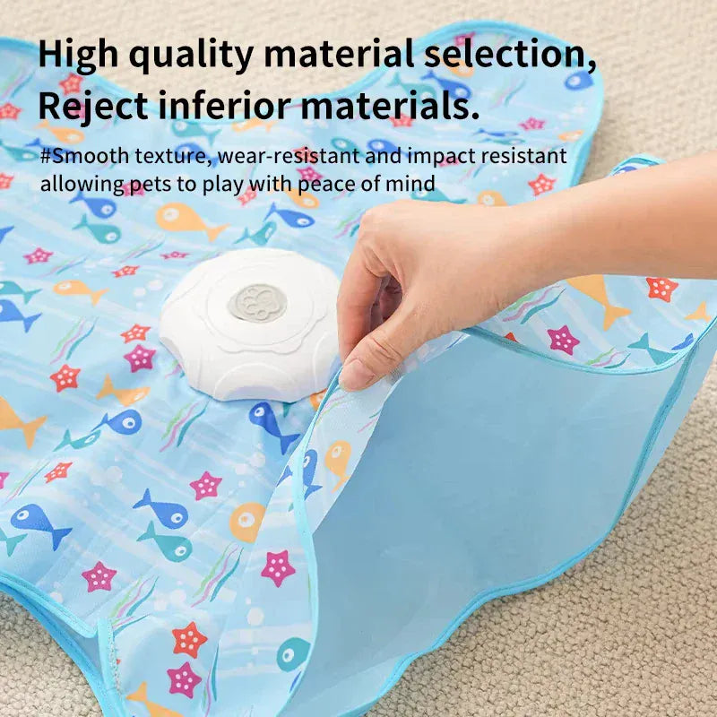 Interactive Hide & Seek Cat Toy | Motion-Activated Squeaky Mouse + Concealed Feather Teaser | Indoor Hunting Exercise Toy