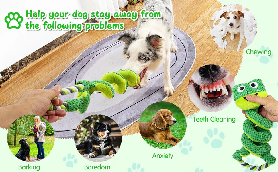 Interactive Plush Squeaky Toys for Dogs – Soft Fleece Puppy Toys for All Breeds