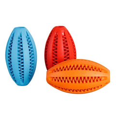 Interactive Rubber Pet Feeder Ball - Multi-Color Food Dispensing Toy
