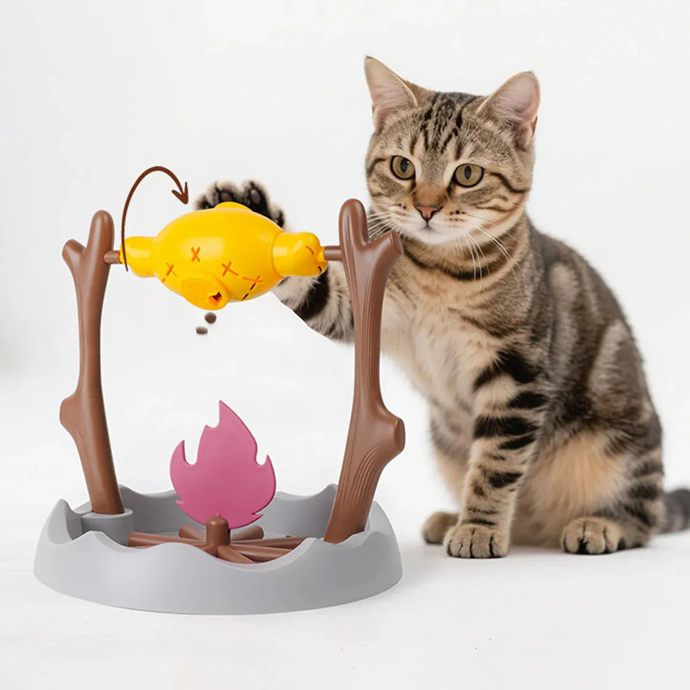 Interactive Slow Feeder Bowl - Puzzle Food Dispenser Cat Dog Treat Toy Training