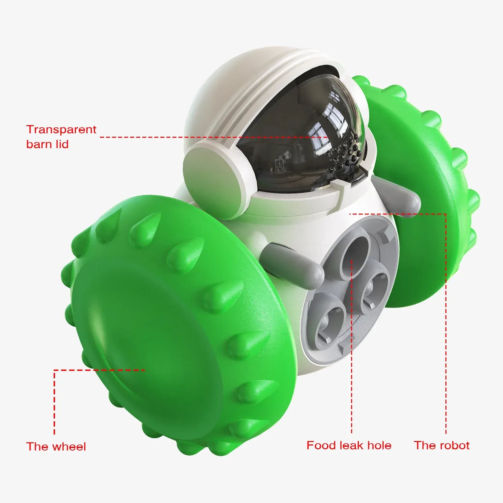Interactive Slow Feeder Treat Ball - IQ Training Food Dispenser for Dogs & Cats