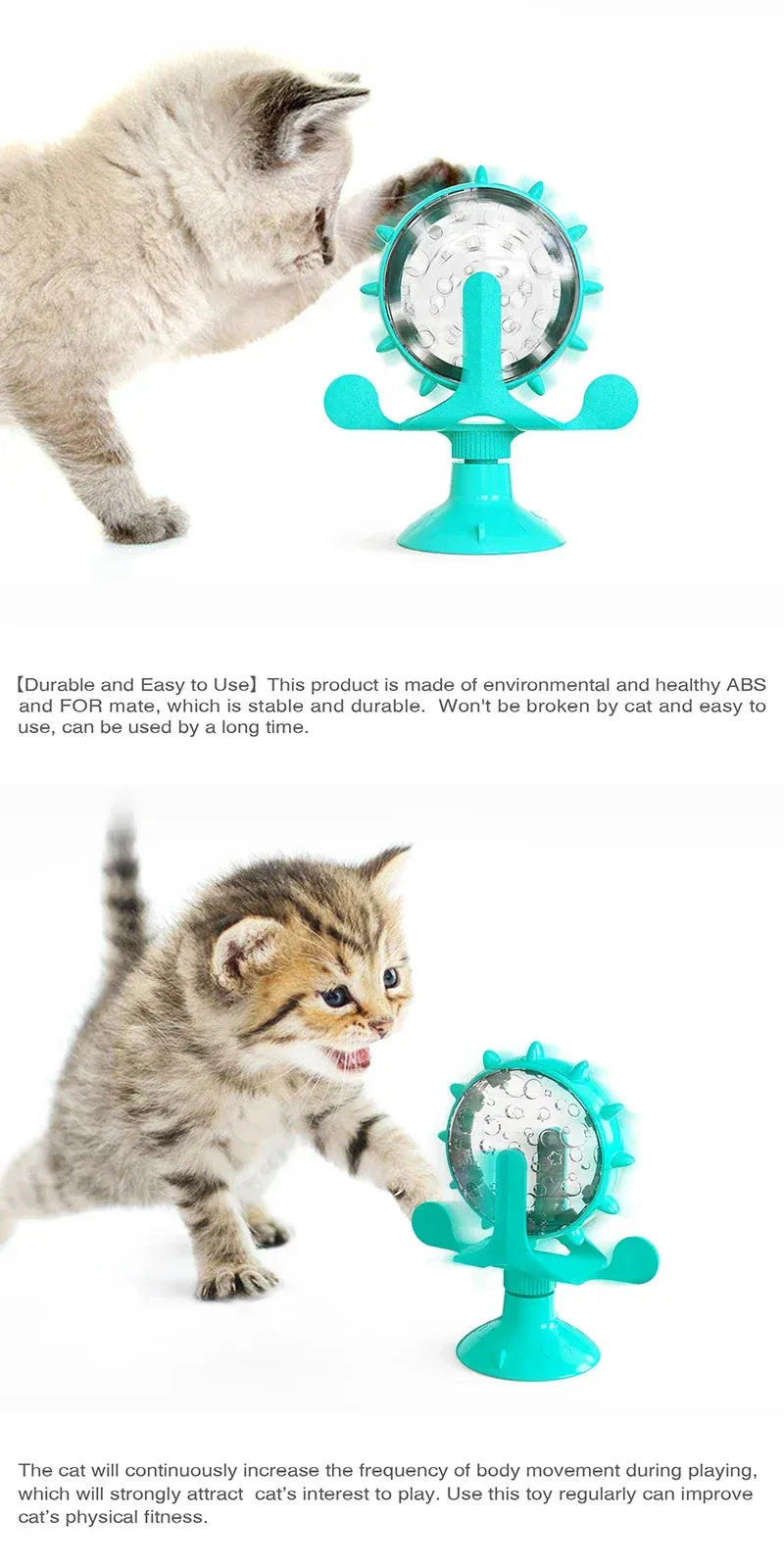 Interactive Treat Dispenser - Slow Feeder Puzzle Toy for Cats Small Dogs IQ