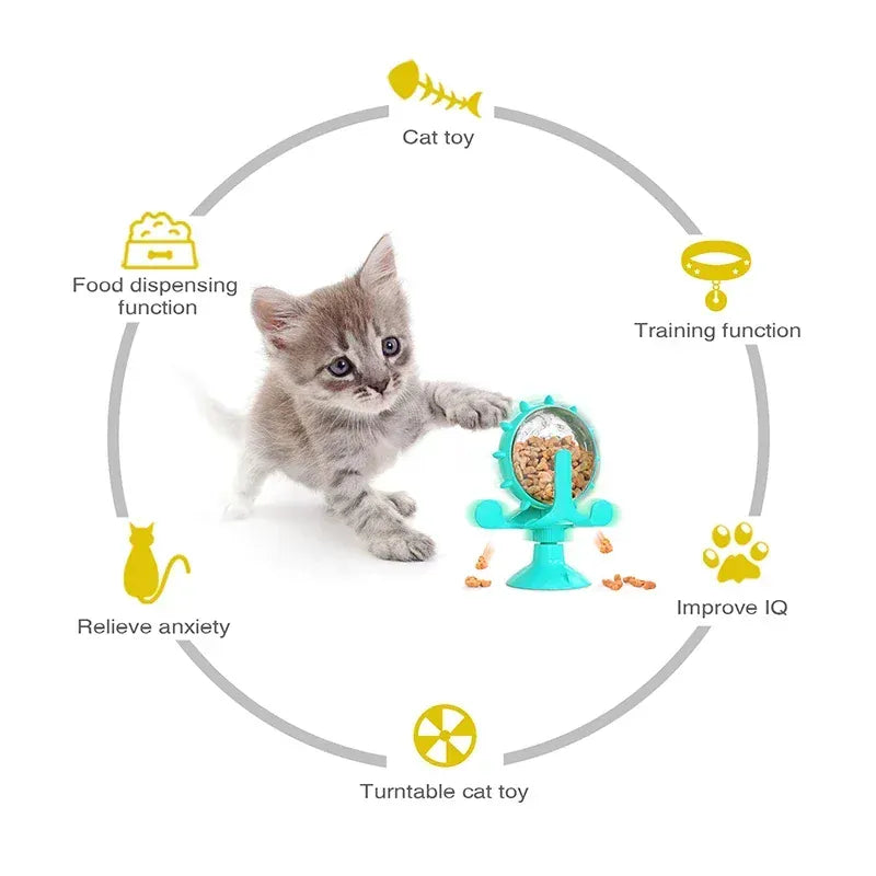 Interactive Treat Dispenser - Slow Feeder Puzzle Toy for Cats Small Dogs IQ