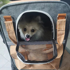 Large Cat Carrier Backpack - Three-Sided Breathable Pet Travel Bag with Sun Protection, Thickened Wear-Resistant Pet Luggage
