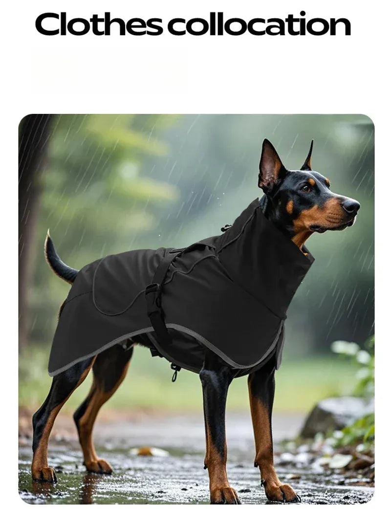 Large Dog Waterproof Windbreaker | Stormcoat & Raincoat for Outdoor Dogs | Pet Outdoor Raincoat