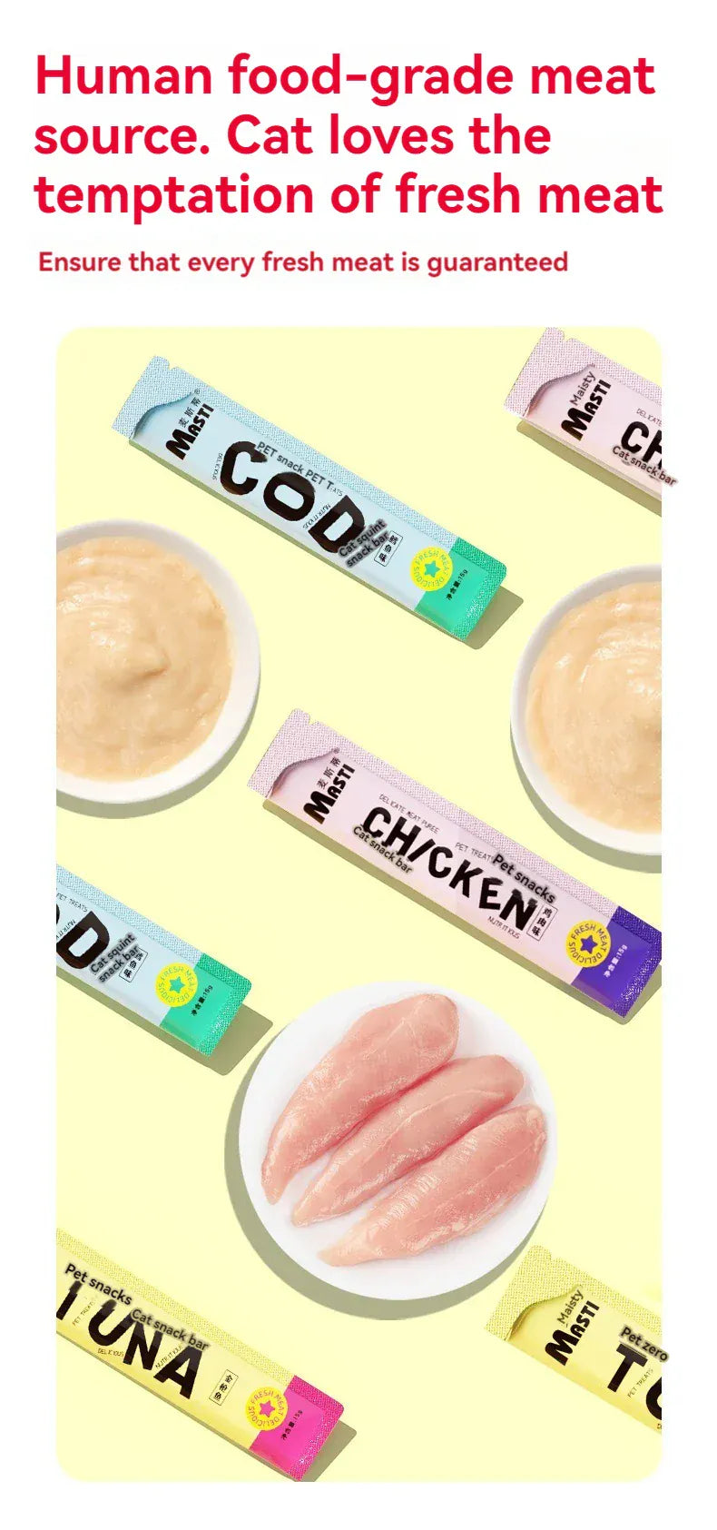 Liquid Cat Treats 15g - Tuna & Chicken Creamy Wet Snack Pouches