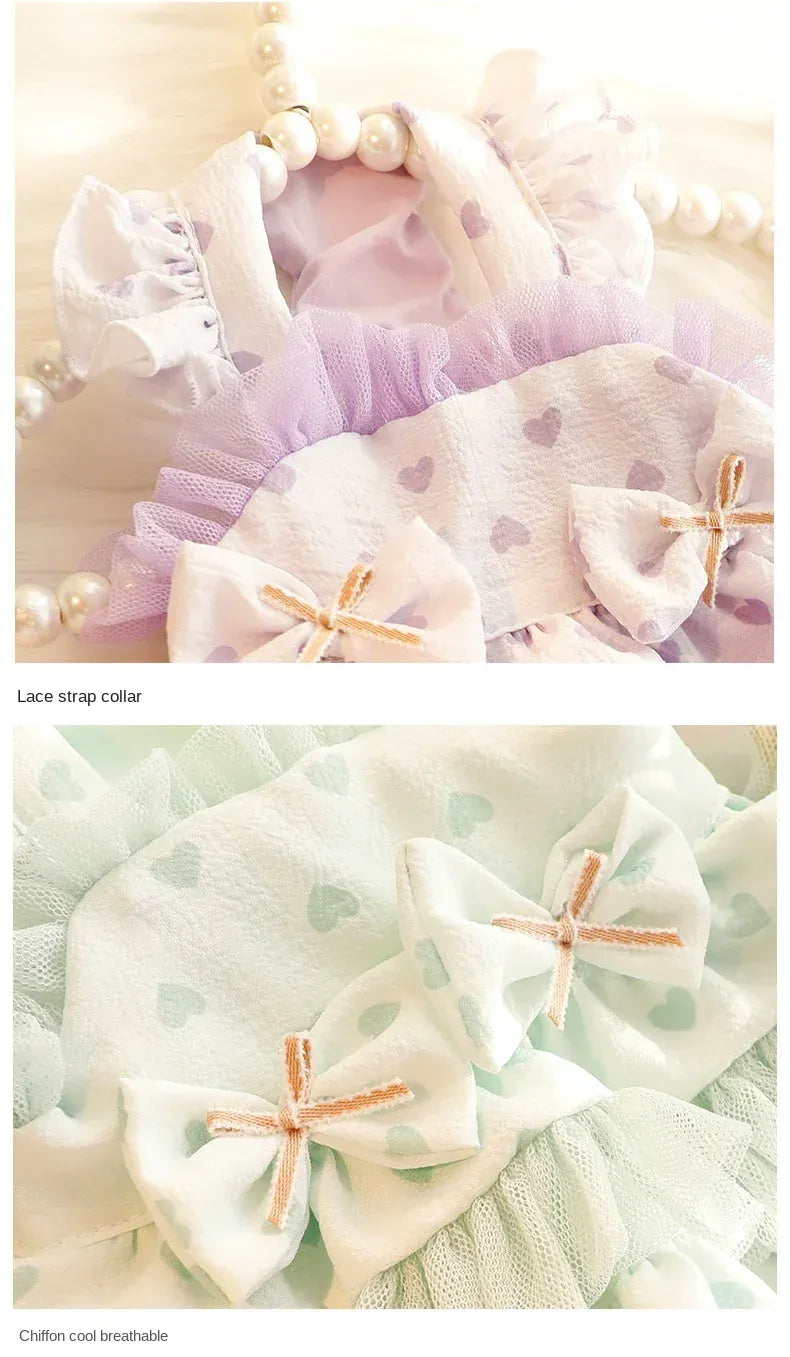 Lolita Pet Tutu Skirt – Thin Strapped Princess Dress for Small Dogs & Cats