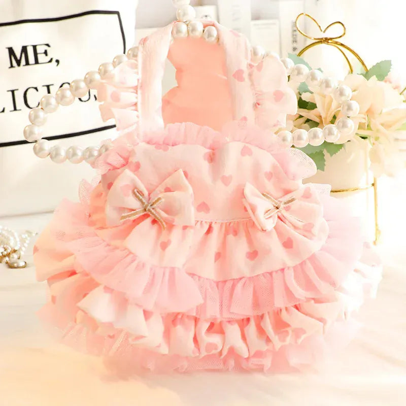 Lolita Pet Tutu Skirt – Thin Strapped Princess Dress for Small Dogs & Cats