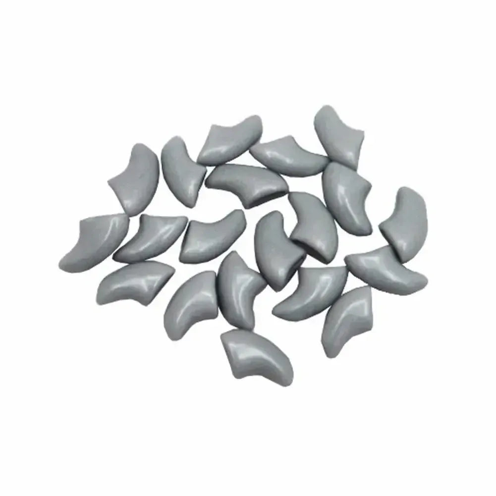 Lovely 20pcs Soft Silicone Cat Nail Caps | Pet Claw Protection with Adhesive Glue | Anti-Scratch Cat Paw Covers | Safe Nail Care for Cats