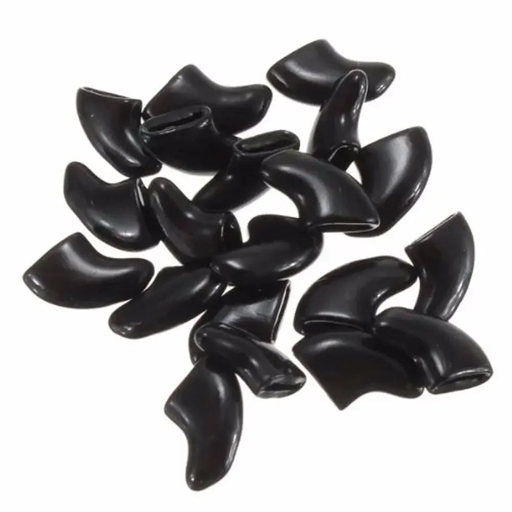 Lovely 20pcs Soft Silicone Cat Nail Caps | Pet Claw Protection with Adhesive Glue | Anti-Scratch Cat Paw Covers | Safe Nail Care for Cats