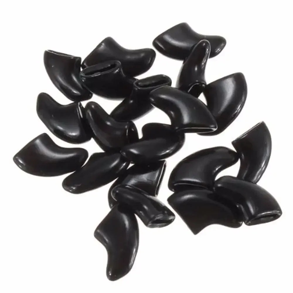 Lovely 20pcs Soft Silicone Cat Nail Caps | Pet Claw Protection with Adhesive Glue | Anti-Scratch Cat Paw Covers | Safe Nail Care for Cats