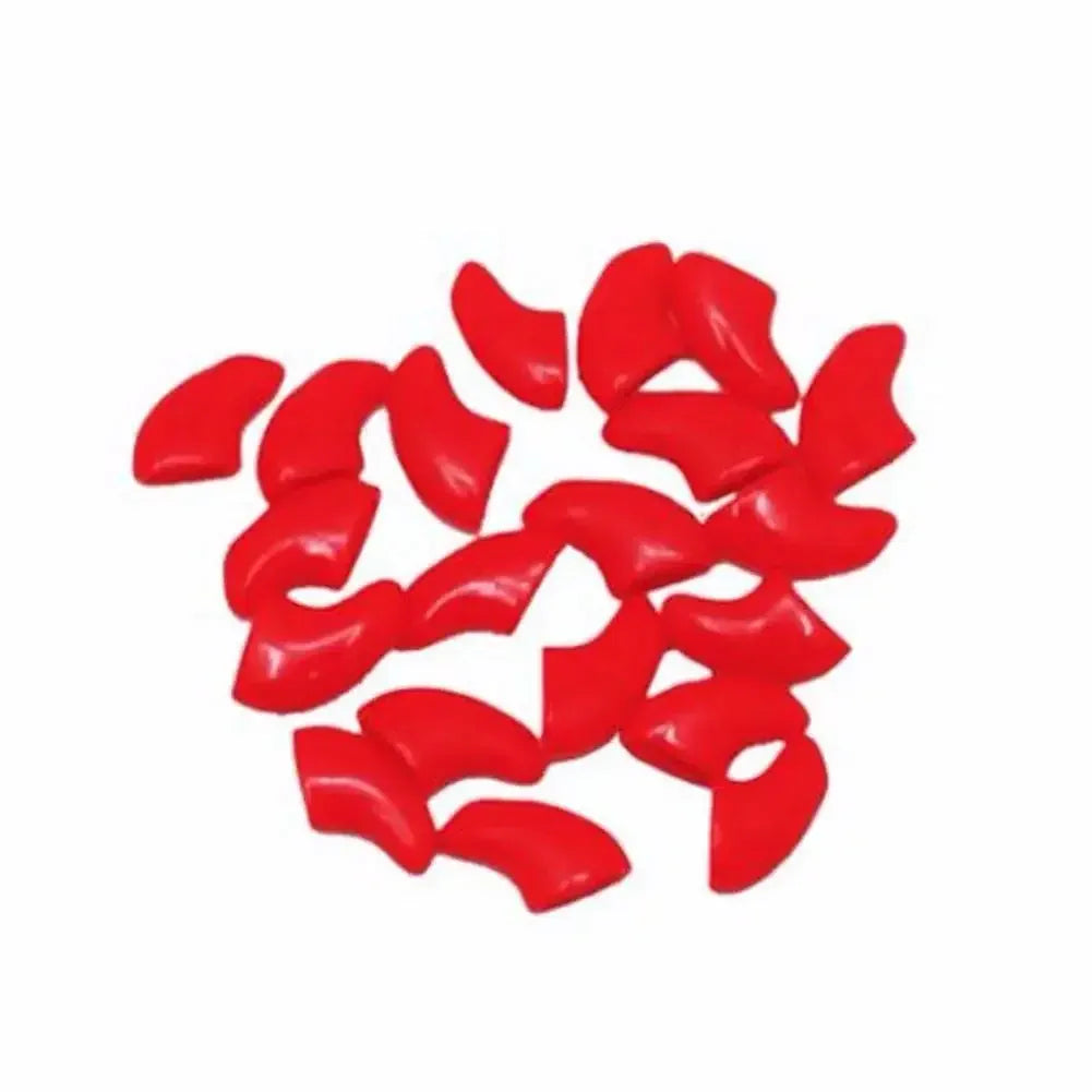 Lovely 20pcs Soft Silicone Cat Nail Caps | Pet Claw Protection with Adhesive Glue | Anti-Scratch Cat Paw Covers | Safe Nail Care for Cats