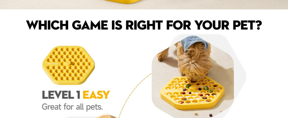 MEWOOFUN Dog Puzzle Toy | Interactive Level 3 Slow Feeder Game for Dogs & Cats | Mental Stimulation & Treat Dispenser