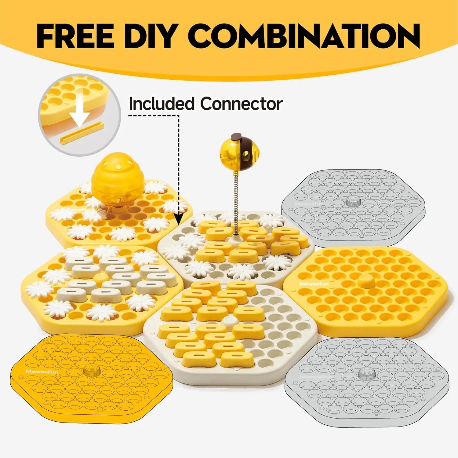 MEWOOFUN Dog Puzzle Toy | Interactive Level 3 Slow Feeder Game for Dogs & Cats | Mental Stimulation & Treat Dispenser
