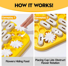 MEWOOFUN Dog Puzzle Toy | Interactive Level 3 Slow Feeder Game for Dogs & Cats | Mental Stimulation & Treat Dispenser