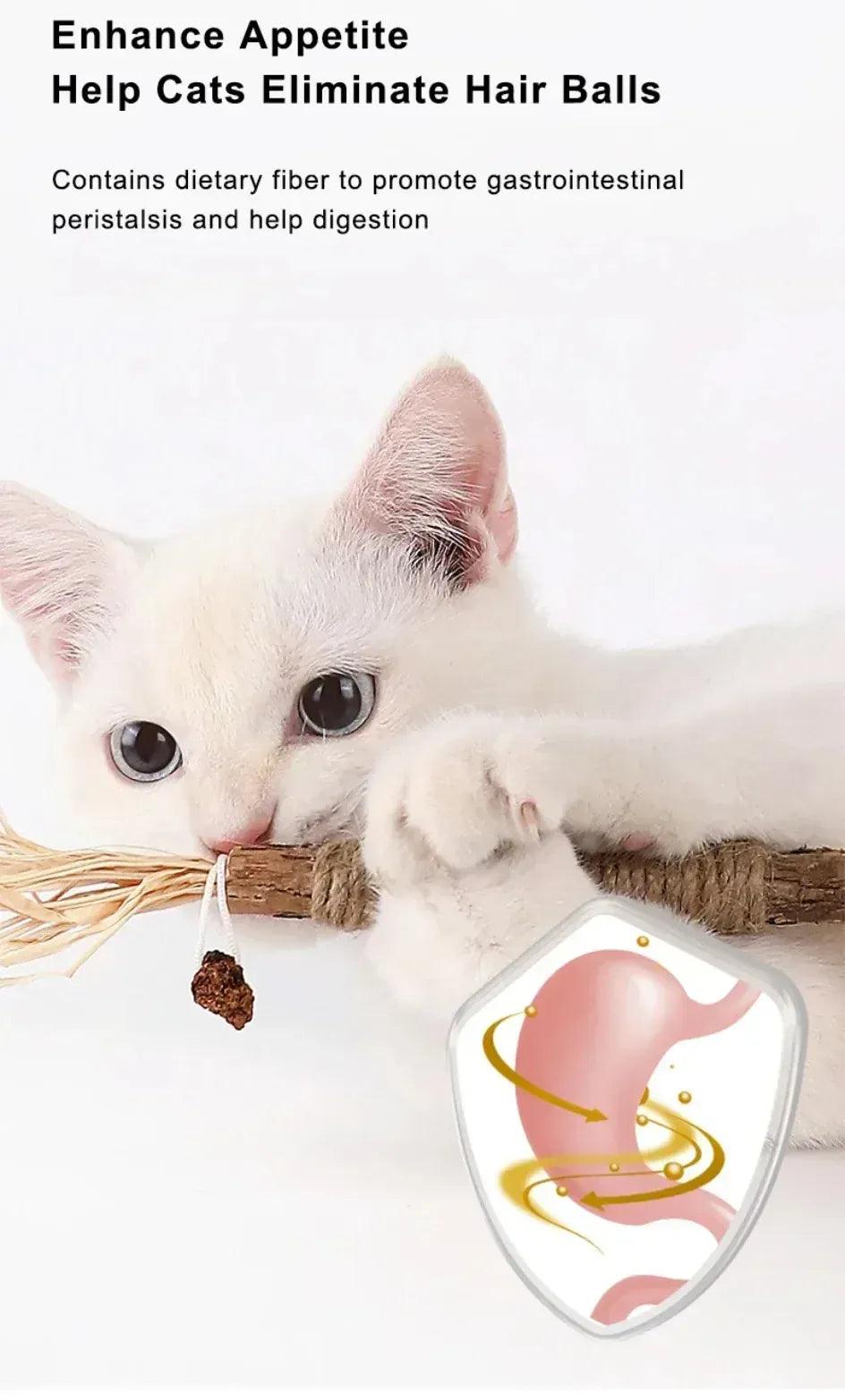 Natural Catnip Chew Sticks - Dental Health Cat Toys Silvervine Matatabi Cat Treats