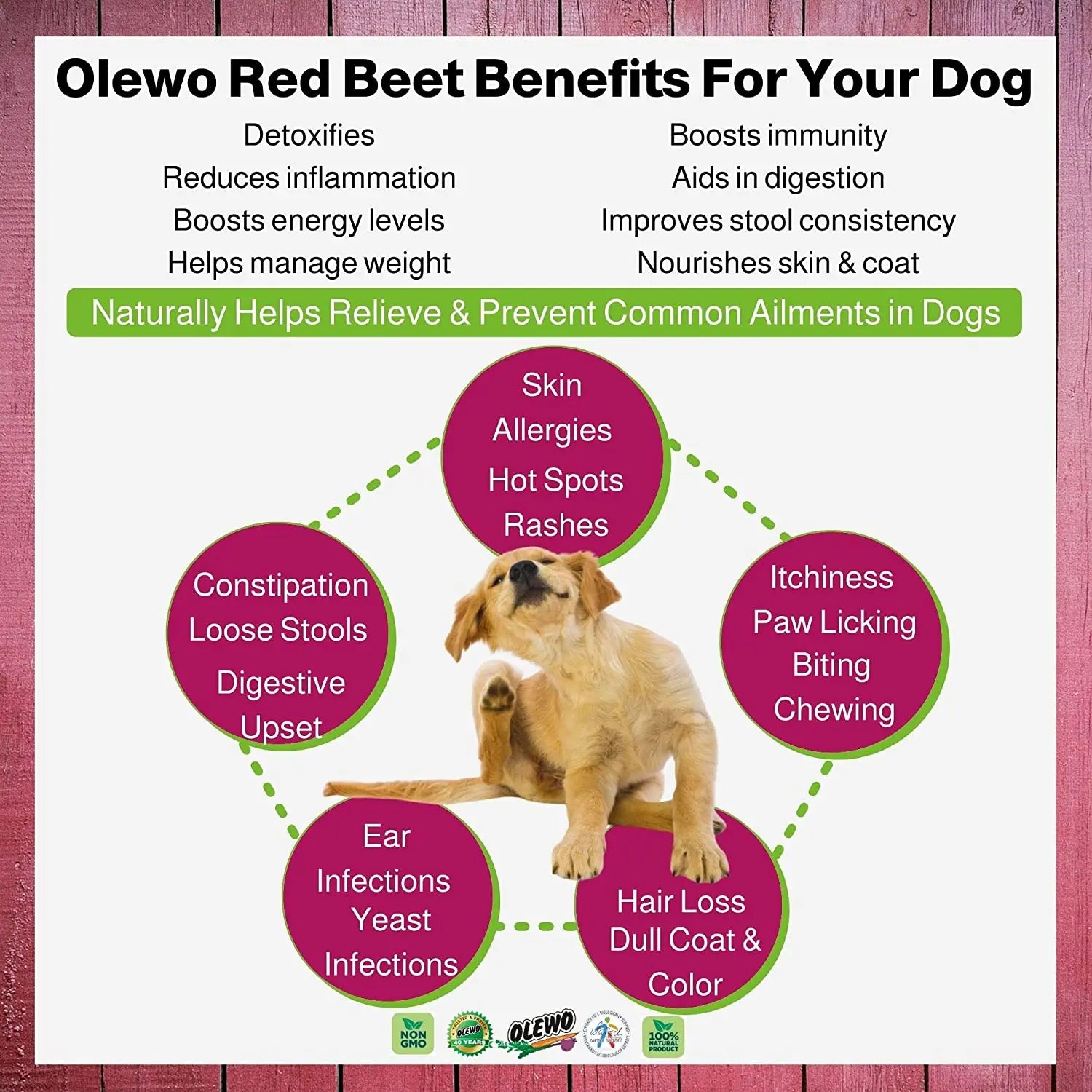 Natural Dehydrated Carrots & Red Beets Dog Food Supplement | Rich in Fiber, Vitamins & Antioxidants | Boosts Digestion, Skin & Coat Health