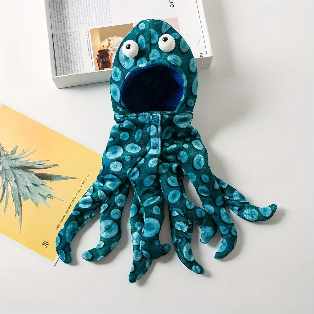 Octopus Costume for Dogs & Cats – Cute Hoodie Outfit for Halloween Christmas Holiday