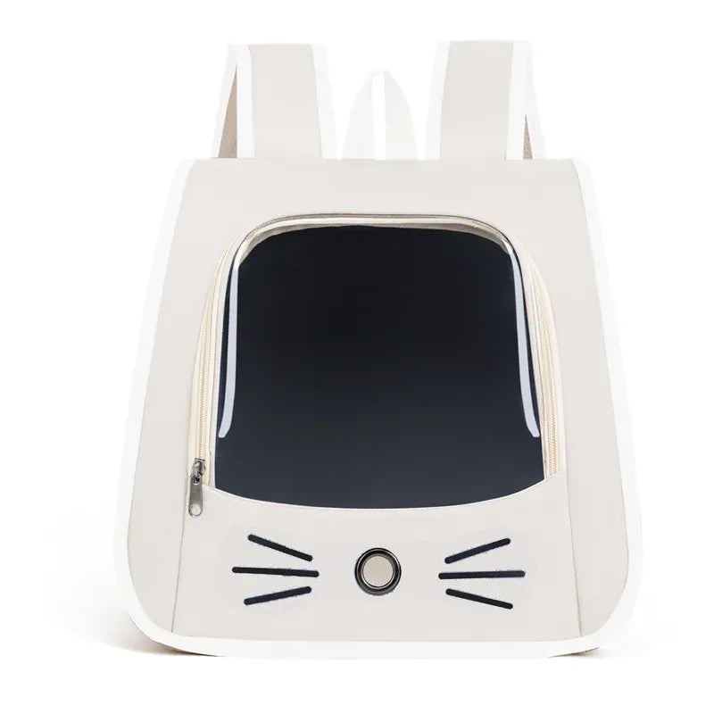 Outdoor Cat Backpack Carrier - Breathable Pet Transport Bag for Cats & Small Dogs, 35x35x25cm Portable Shoulder Carrier with Mesh Windows