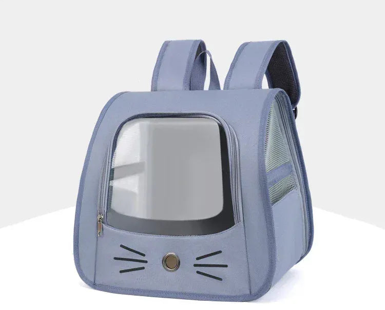 Outdoor Cat Backpack Carrier - Breathable Pet Transport Bag for Cats & Small Dogs, 35x35x25cm Portable Shoulder Carrier with Mesh Windows