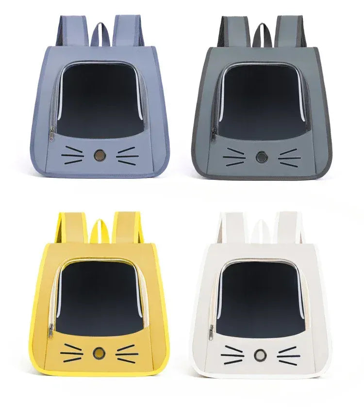 Outdoor Cat Backpack Carrier - Breathable Pet Transport Bag for Cats & Small Dogs, 35x35x25cm Portable Shoulder Carrier with Mesh Windows
