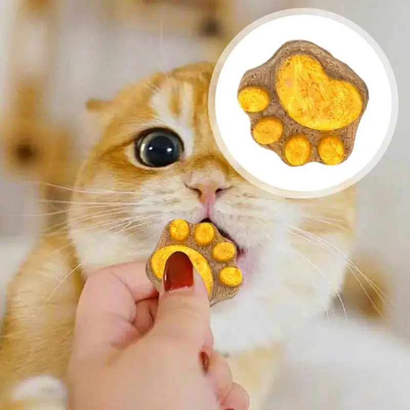 Paw Print Cat Treats - Natural Freeze-Dried Dental Health Snacks