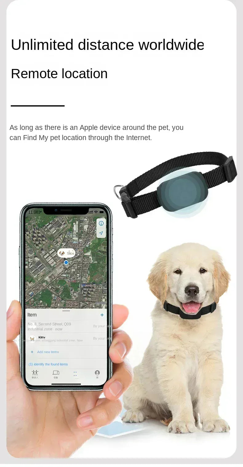Pet Bluetooth GPS Tracker Collar - Anti-Lost Locator for Cats & Dogs