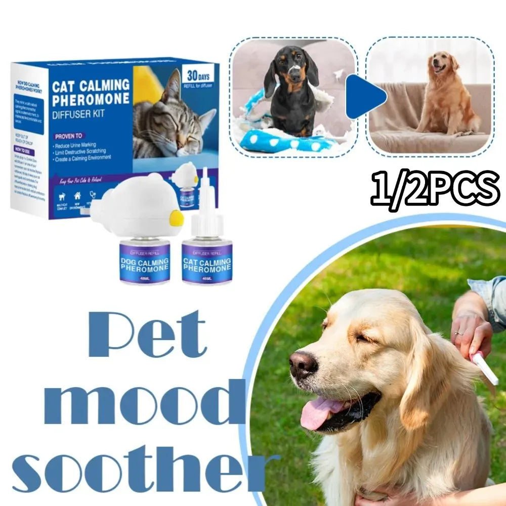 Pet Calming Diffuser 48ml - Stop Scratching & Peeing from Anxiety