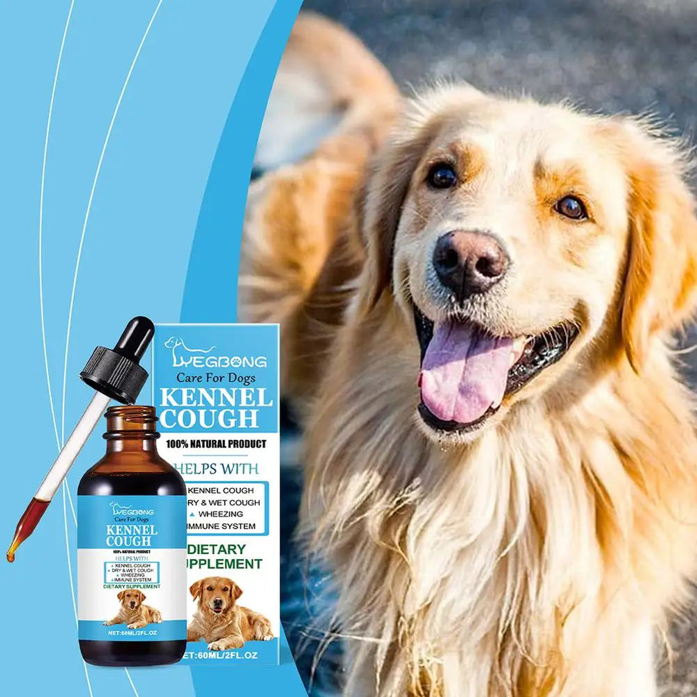 Pet Cough Relief Drops - Herbal Allergy & Immune Supplement for Dogs, Natural Kennel Cough Treatment with Echinacea & Elderberry