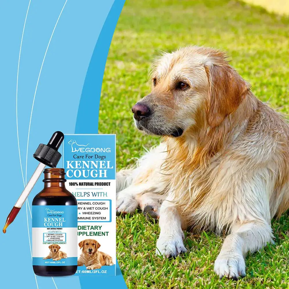 Pet Cough Relief Drops - Herbal Allergy & Immune Supplement for Dogs, Natural Kennel Cough Treatment with Echinacea & Elderberry