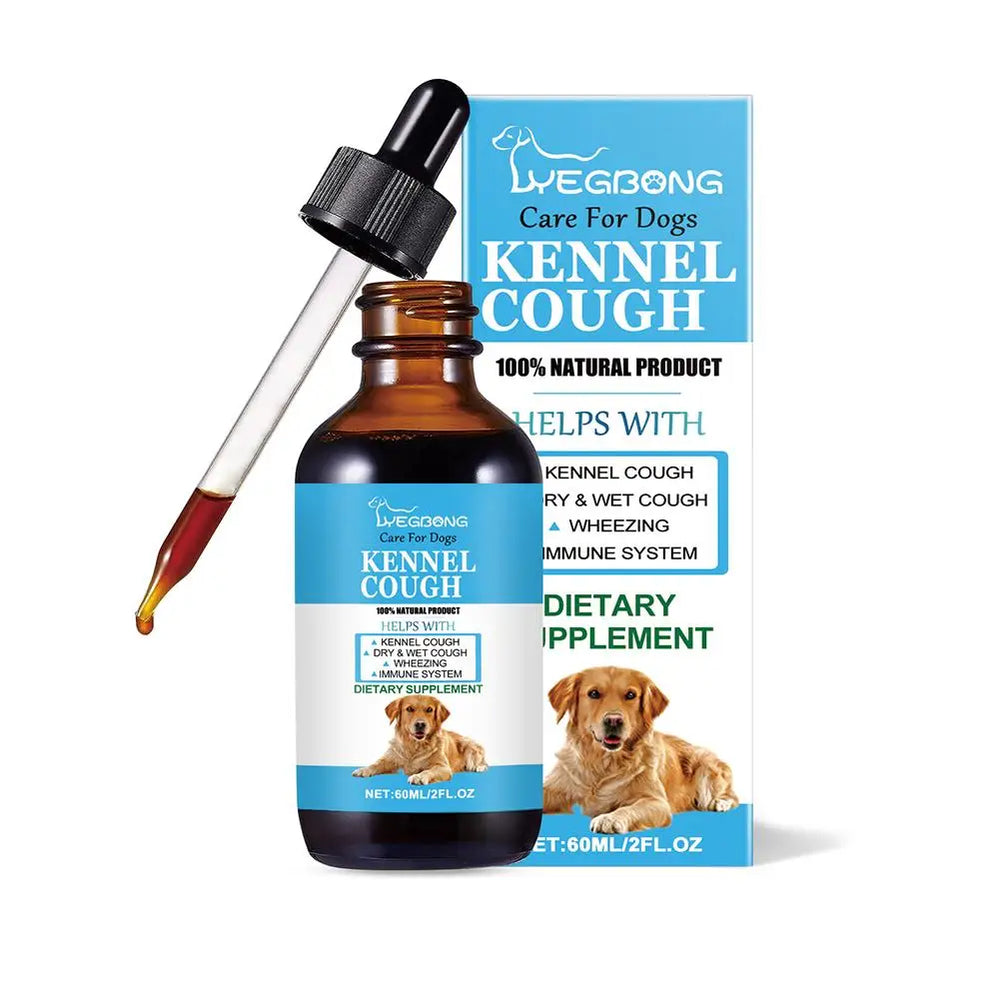 Pet Cough Relief Drops - Herbal Allergy & Immune Supplement for Dogs, Natural Kennel Cough Treatment with Echinacea & Elderberry