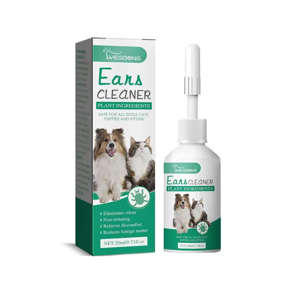 Pet Ear Cleaner Drops - Yeast & Mite Infection Treatment with Odor Removal