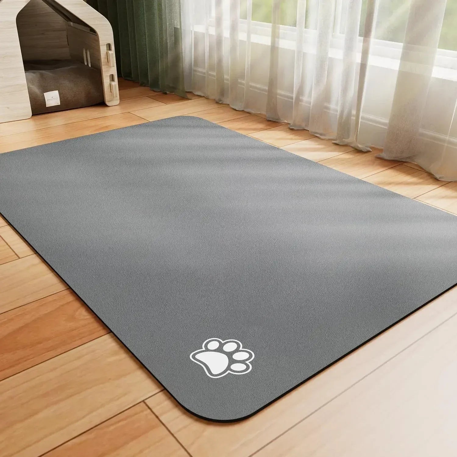 Pet Feeding Mat for Dogs & Cats | Absorbent, Quick-Dry Food & Water Placemat | Easy-to-Clean Non-Slip Pet Bowl Mat