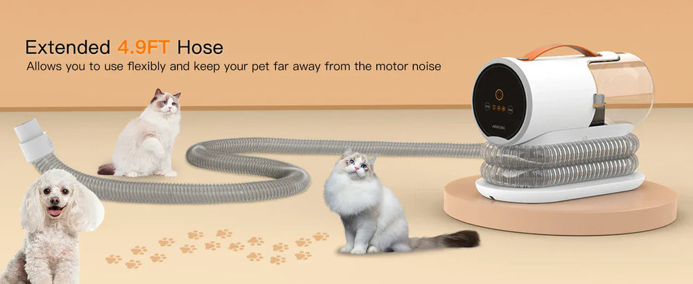 Pet Grooming Vacuum Kit - 12000Pa Dog Hair Vacuum with 5 Tools & 2L Capacity