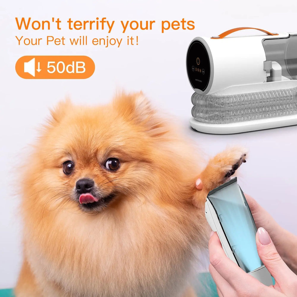 Pet Grooming Vacuum Kit - 12000Pa Dog Hair Vacuum with 5 Tools & 2L Capacity
