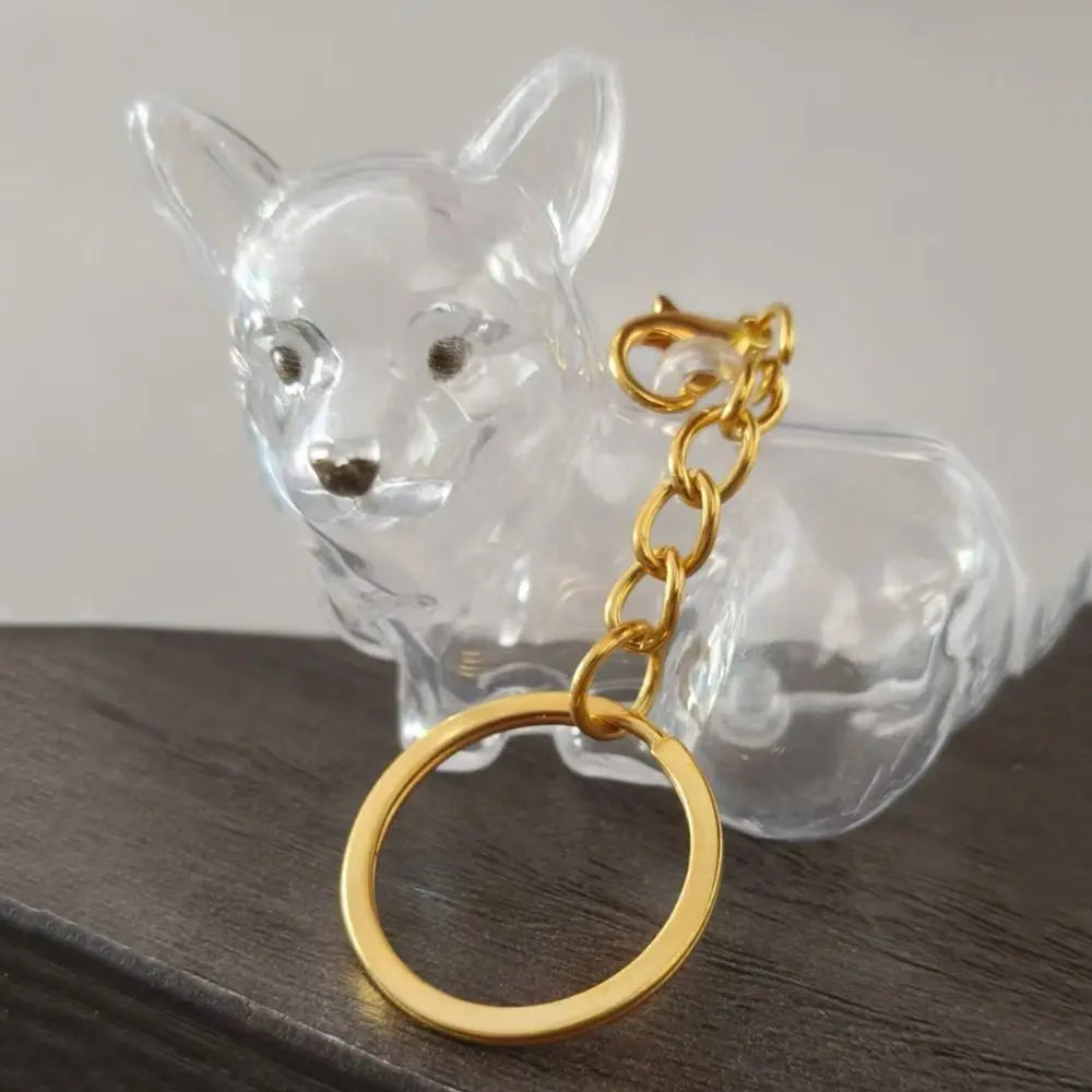 Pet Hair Memorial Keychain - DIY Dog Hair Storage Jewelry Gift