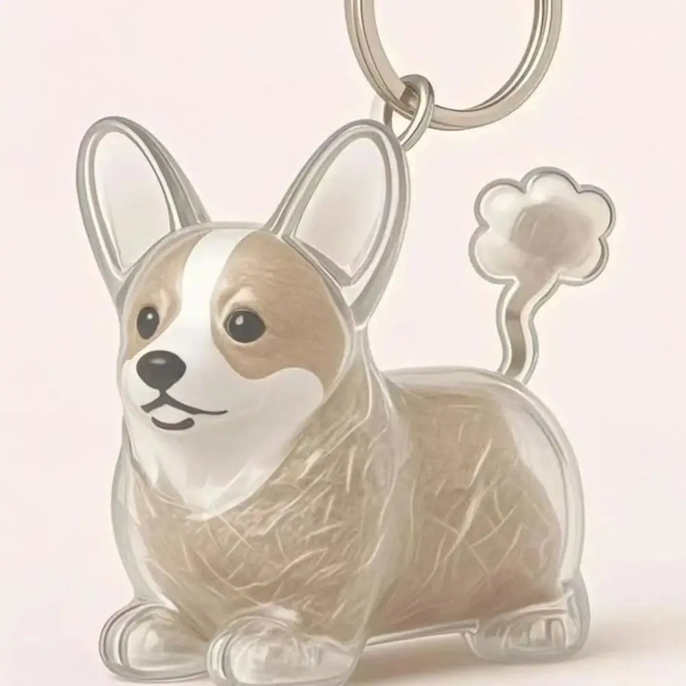 Pet Hair Memorial Keychain - DIY Dog Hair Storage Jewelry Gift