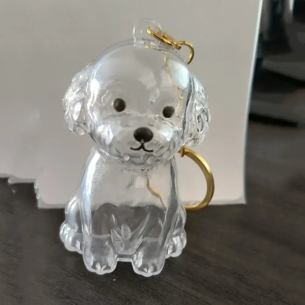 Pet Hair Memorial Keychain - DIY Dog Hair Storage Jewelry Gift
