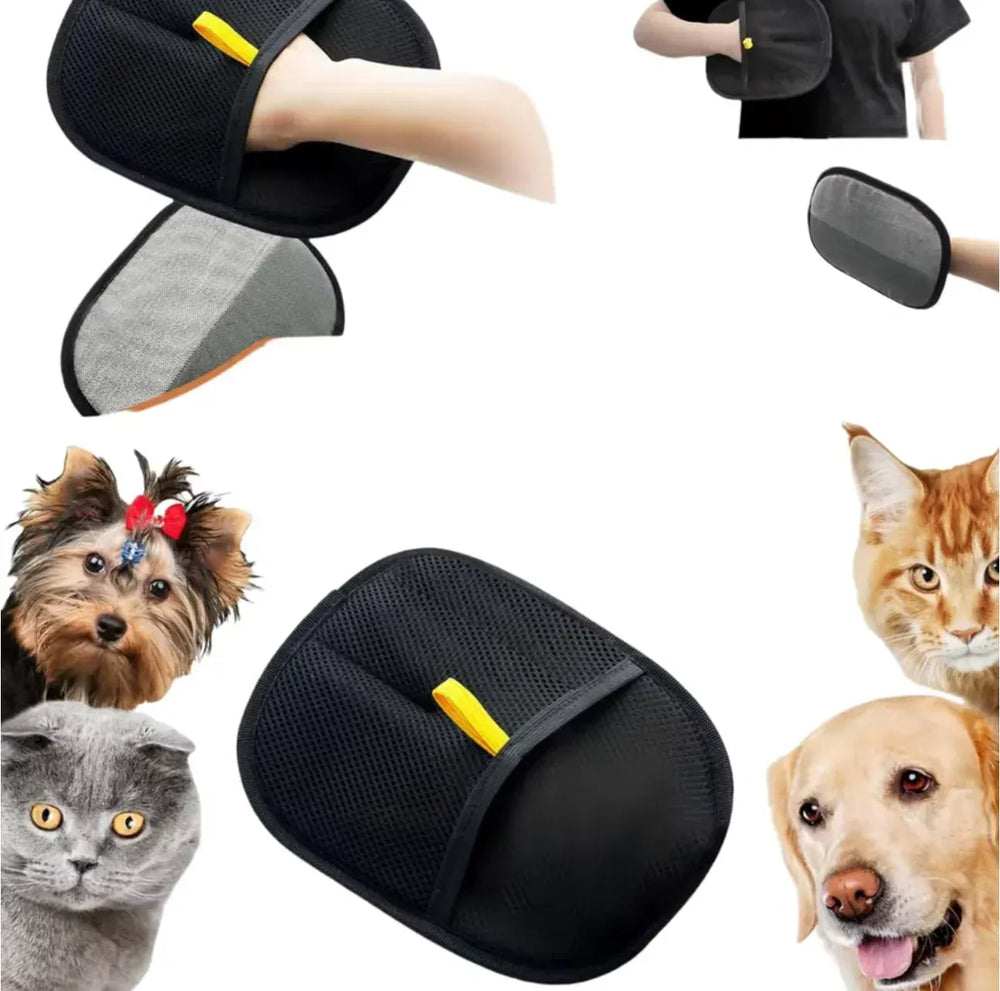 Pet Hair Removal Gloves - Reusable Double-Sided Grooming Gloves for Dogs & Cats, Static Fur Remover for Furniture & Carpets