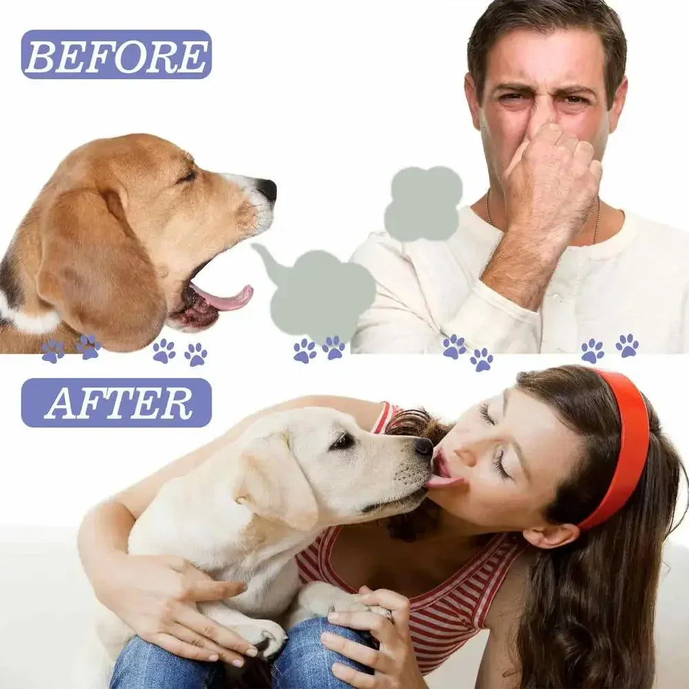 Pet Oral Cleaning Spray for Dogs & Cats - 50ml Teeth Cleaner & Breath Freshener, Dental Care Spray to Remove Plaque & Tartar, Prevent Bad Breath