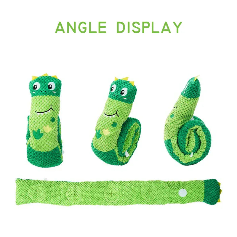 Pet Puzzle Snail Plush Toy | Interactive Dog Training Toy | Hidden Food Treat Puzzle Chew Toy | Sound & Collapsible Resistant Dog Toy