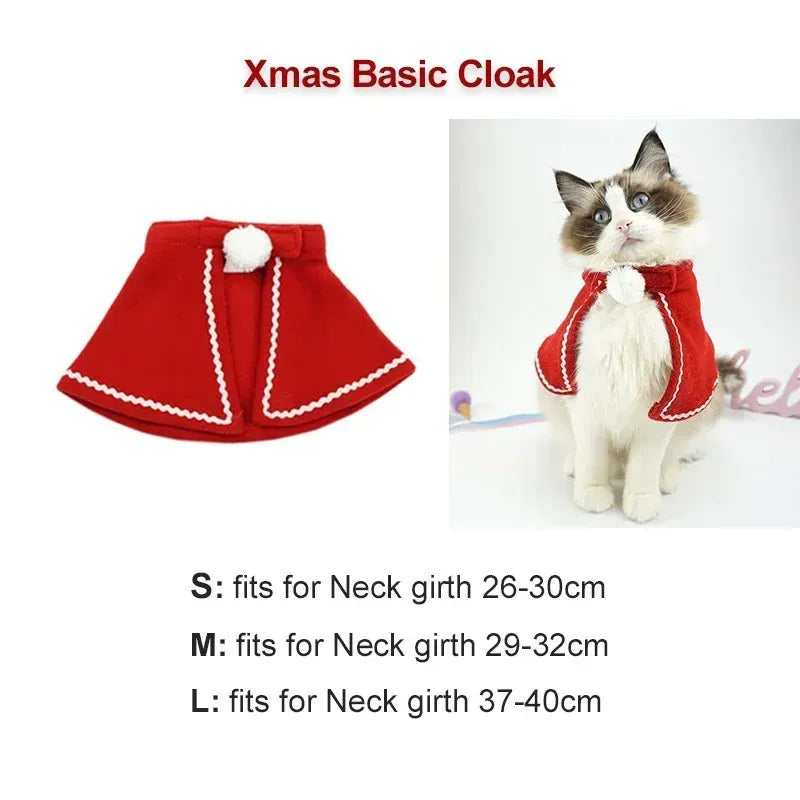 Pet Santa Claus Costume | Funny Christmas Outfit for Dogs & Cats | Warm Winter Cotton Clothes