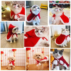 Pet Santa Claus Costume | Funny Christmas Outfit for Dogs & Cats | Warm Winter Cotton Clothes