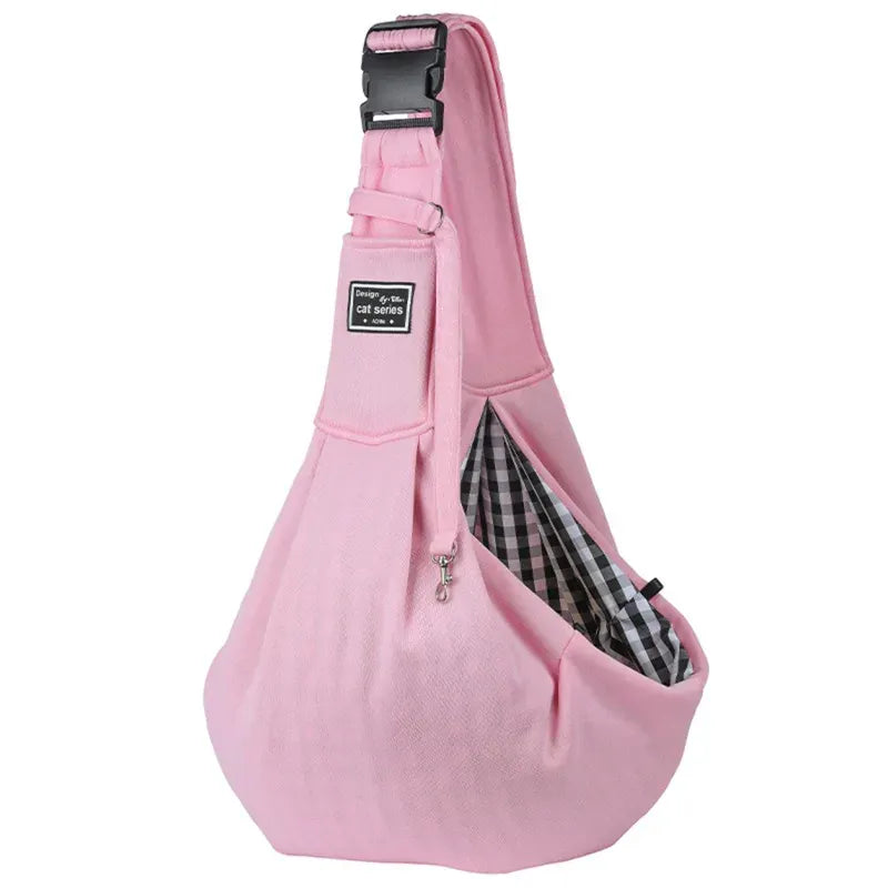Pet Sling Carrier Bag - Adjustable Shoulder Tote for Small Dogs & Cats